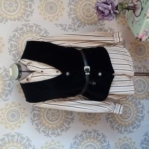 Vintage Rafaella velvet black quilted vest size 10